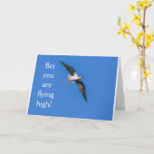 **18e VERJAARDAG VOGEL HUMOR** VERJAARDAG Kaart (Gele Bloem)