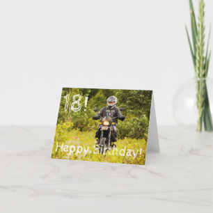 18e verjaardag voor een jongen met jouw foto kaart