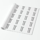 18e verjaardag voor een zoon, zwarte tekst op wit. cadeaupapier (Uitgerold)