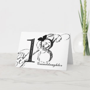 18e verjaardag voor kleindochter Butterfly. Kaart