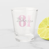 18e verjaardag voornaam shot glas (Achterkant)