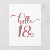 18e verjaardag Vrouwen Hallo 18 stuks 18 jaar oud Briefkaart (Voorkant)
