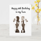 **18e VERJAARDAG WENST MIJN TWEELINGZUS** Kaart (Gele Bloem)