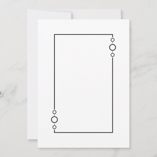 18e verjaardag White met Black Lijst Party Kaart (Achterkant)