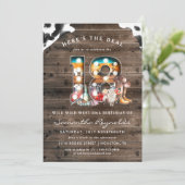 18e verjaardag | Wild West Cowboy Kaart (Staand voorkant)