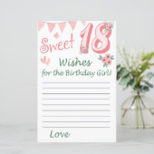 18e verjaardag Wishes voor het verjaardagsmeisje (Staand voorkant)