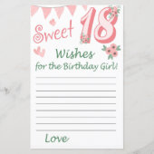 18e verjaardag Wishes voor het verjaardagsmeisje (Voorkant)