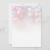 18e verjaardag - zilveren ballonnen roze lichten kaart (Achterkant)