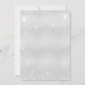 18e verjaardag zilveren glitter luxe kaart (Achterkant)