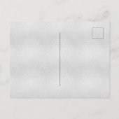 18e verjaardag zilvermetaal roos goud glitter stof uitnodiging briefkaart (Achterkant)