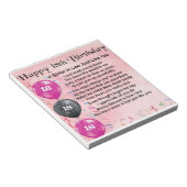 18e verjaardag - zuster in Law Poem Notitieblok (Schuin)