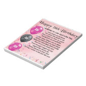 18e verjaardag - zuster in Law Poem Notitieblok (Linkerzijde)