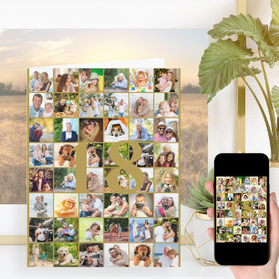 18e verjaardags- of verjaardagsfotocollagekaart vo kaart