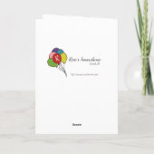 18e verjaardagsballon feestdagen kaart (Achterkant)