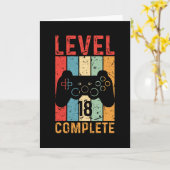18e Verjaardagscadeau Jongens Mannen Niveau 18 200 Kaart (Gele Bloem)