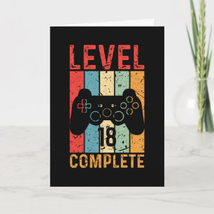 18e Verjaardagscadeau Jongens Mannen Niveau 18 200 Kaart