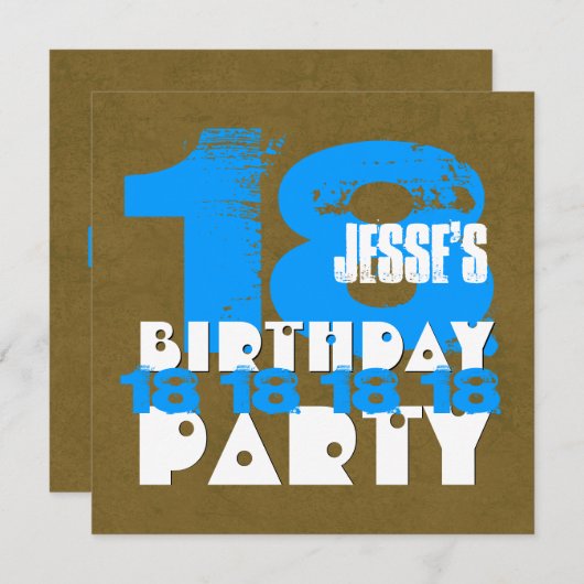 18e verjaardagsfeest 18 jaar oude Grunge Z18A Kaart (Voorkant / Achterkant)