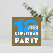 18e verjaardagsfeest 18 jaar oude Grunge Z18A Kaart (Staand voorkant)