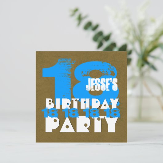 18e verjaardagsfeest 18 jaar oude Grunge Z18A Kaart (Staand voorkant)