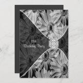 18e verjaardagsfeest Daisy Diamond Invitation Kaart (Voorkant / Achterkant)