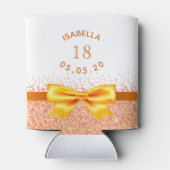 18e verjaardagsfeest gouden witte boog blikjeskoeler (Achterkant)