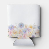 18e Verjaardagsfeest Waterverf Bloemen Custom Blikjeskoeler (Achterkant)