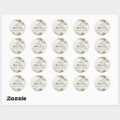 18e Verjaardagsfeest Witte Winter Bloemen Custom Ronde Sticker (Vel)