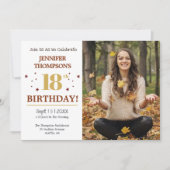 18e verjaardagsfeestfoto kaart (Voorkant)