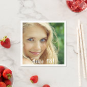 18e verjaardagsfeestfoto servet (Insitu)