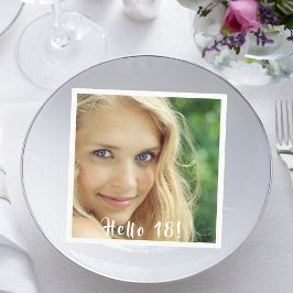 18e verjaardagsfeestfoto servet