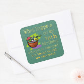 18e verjaardagsfeestgeschenken vierkante sticker (Envelop)