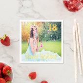 18e verjaardagsfeestje, aangepaste foto van faux g servetten (Insitu)