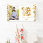18e verjaardagsfeestje foto gouden ballonnen spandoek (Insitu)