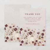 18e verjaardagsfeestje pompoen Wildflower Custom Bedankkaart (Voorkant / Achterkant)