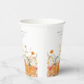 18e verjaardagsfeestje pompoen Wildflower Custom Papieren Bekers (Rechts)