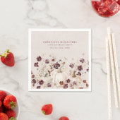 18e verjaardagsfeestje pompoen Wildflower Custom Servet (Insitu)