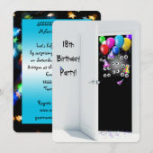 18e verjaardagsfeestje Verrassing Kaart (Voorkant / Achterkant)