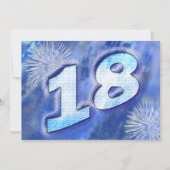 18e verjaardagsfeestuitnodiging kaart (Voorkant)