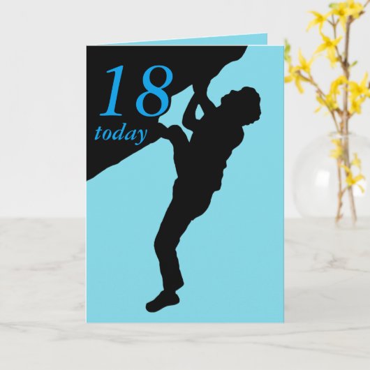 18e verjaardagskaart kaart (Gele Bloem)