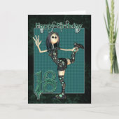 18e verjaardagskaart met Moonies H.I.P Rag Doll Kaart (Voorkant)