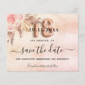 18e verjaardagspampas roos behalve de datumbegroti flyer (Voorkant)