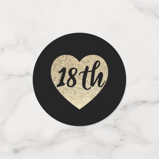 18e verjaardagstafel confetti (Kleine voorkant)