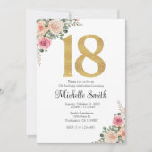 18e Verjaardagsuitnodiging Sjabloon Kaart (Voorkant)