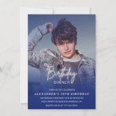 18e verjaardagsuitnodiging Verjaardagsdiner Foto M Kaart (Voorkant)