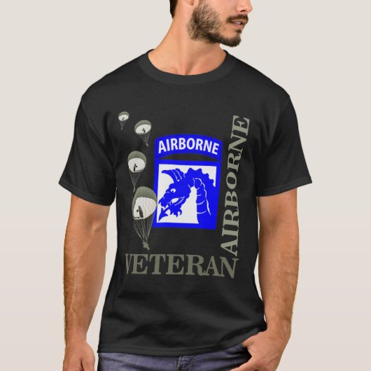 18e Veteraan Paratrooper Veteranen D T-shirt (Voorkant)