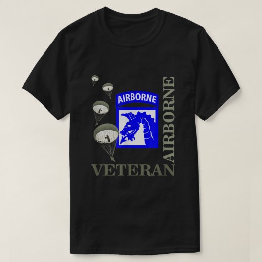 18e Veteraan Paratrooper Veteranen D T-shirt (Design voorkant)