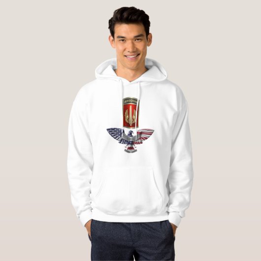 18e Veteraan Veteraan Veteraan, veldartillerijbrig Hoodie (Voorkant volledig)