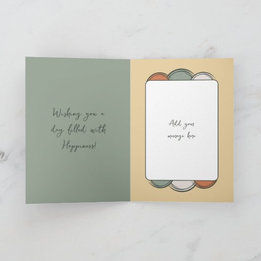 18e voeg naamfoto toe om het even welke leeftijd o kaart (Binnen)