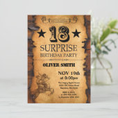 18e Westerne verjaardagsuitnodiging Kaart (Staand voorkant)