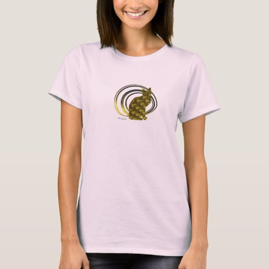 "18K Golden" Calico Cat Womens T-shirt (Voorkant)
